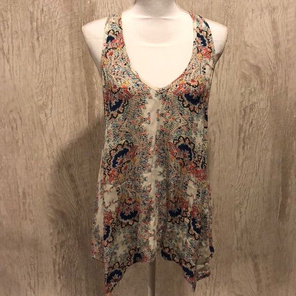 Ella Moss V Neck Racerback Tank Top - Picture 1 of 8